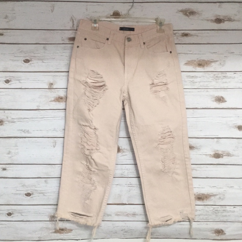 Distressed jeans
